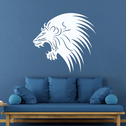 Wall Decals Paster Paper Wild Animals Lion Head Predator Do Not Damage The Wall Surface