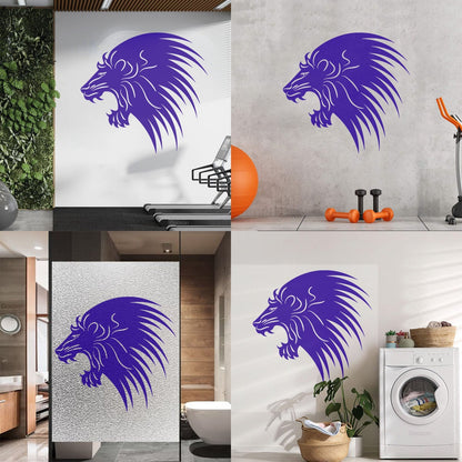 Wall Decals Paster Paper Wild Animals Lion Head Predator Do Not Damage The Wall Surface