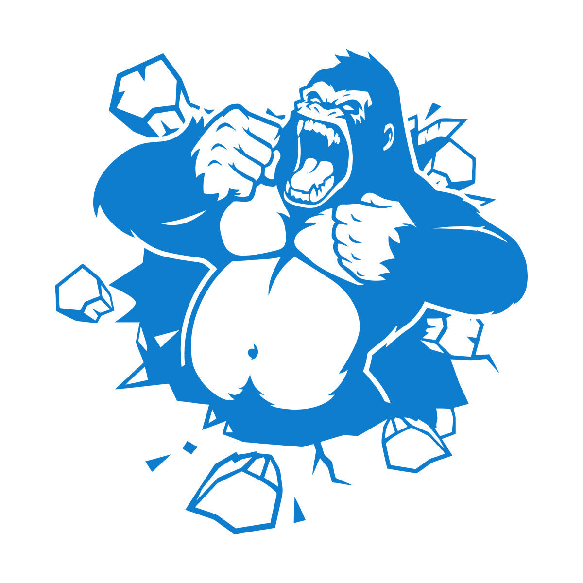 Wall Decals Crack Monkey Kids Funny Animal Equipped With Transfer Film Kit