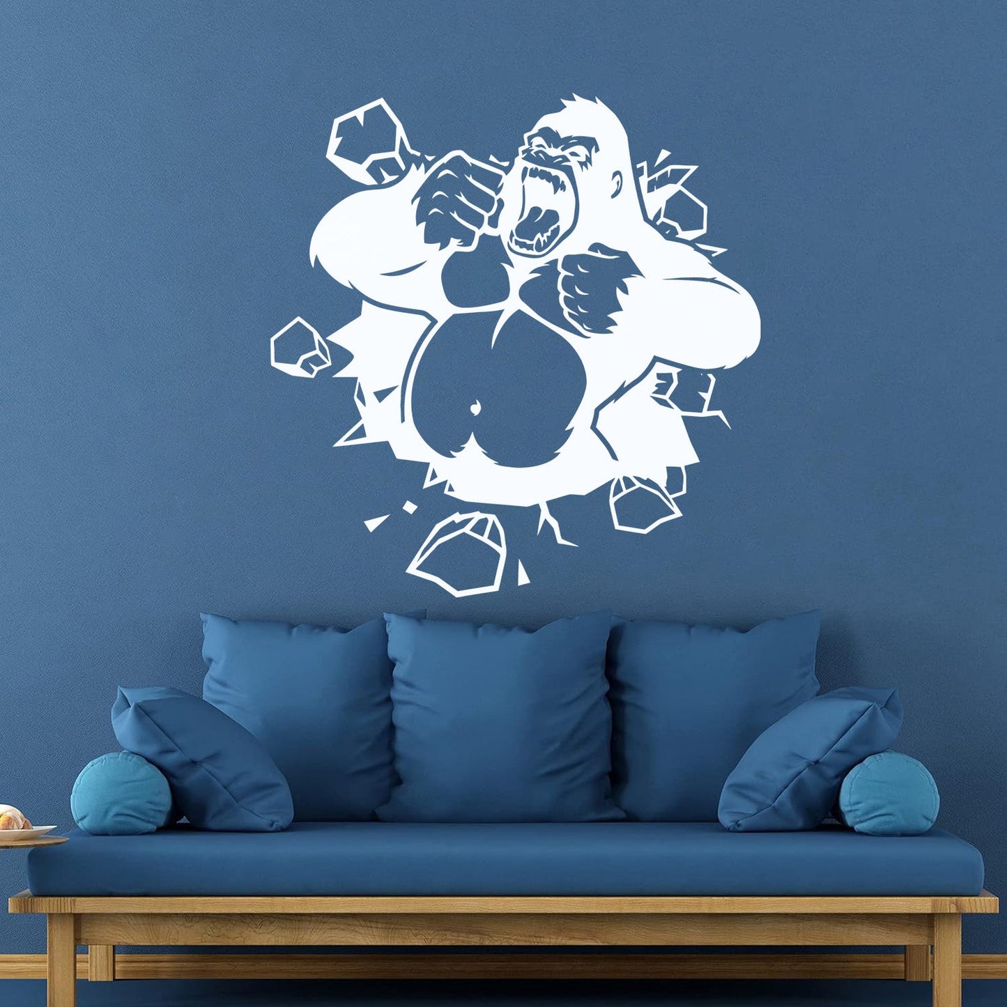 Wall Decals Crack Monkey Kids Funny Animal Equipped With Transfer Film Kit