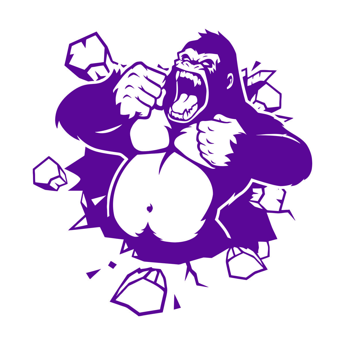 Wall Decals Crack Monkey Kids Funny Animal Equipped With Transfer Film Kit