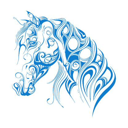 Engraving Decals Pattern Horse Head Animal Racehorse Mane Art Mural Painting