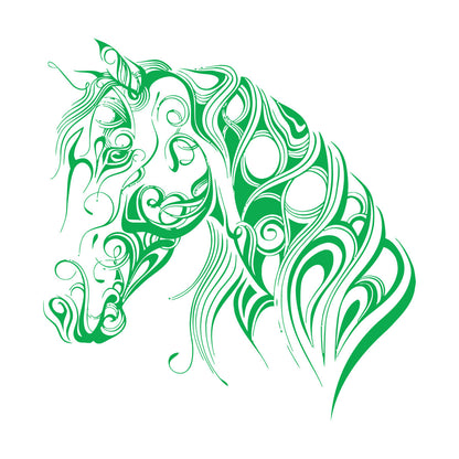 Engraving Decals Pattern Horse Head Animal Racehorse Mane Art Mural Painting