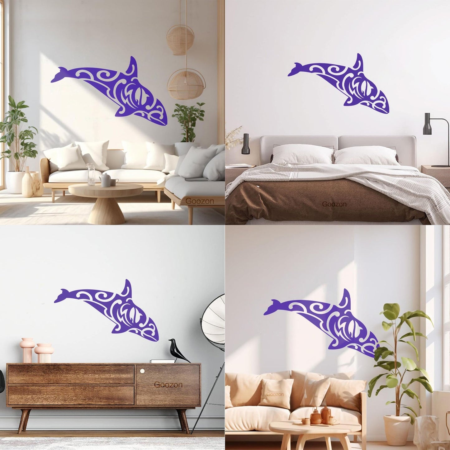 Sea Predator Animal Grampus Tattoo Style Mural And Wall Vinyl Decal Multiple Size Options