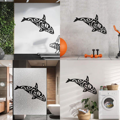 Sea Predator Animal Grampus Tattoo Style Mural And Wall Vinyl Decal Multiple Size Options
