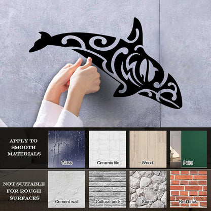 Sea Predator Animal Grampus Tattoo Style Mural And Wall Vinyl Decal Multiple Size Options