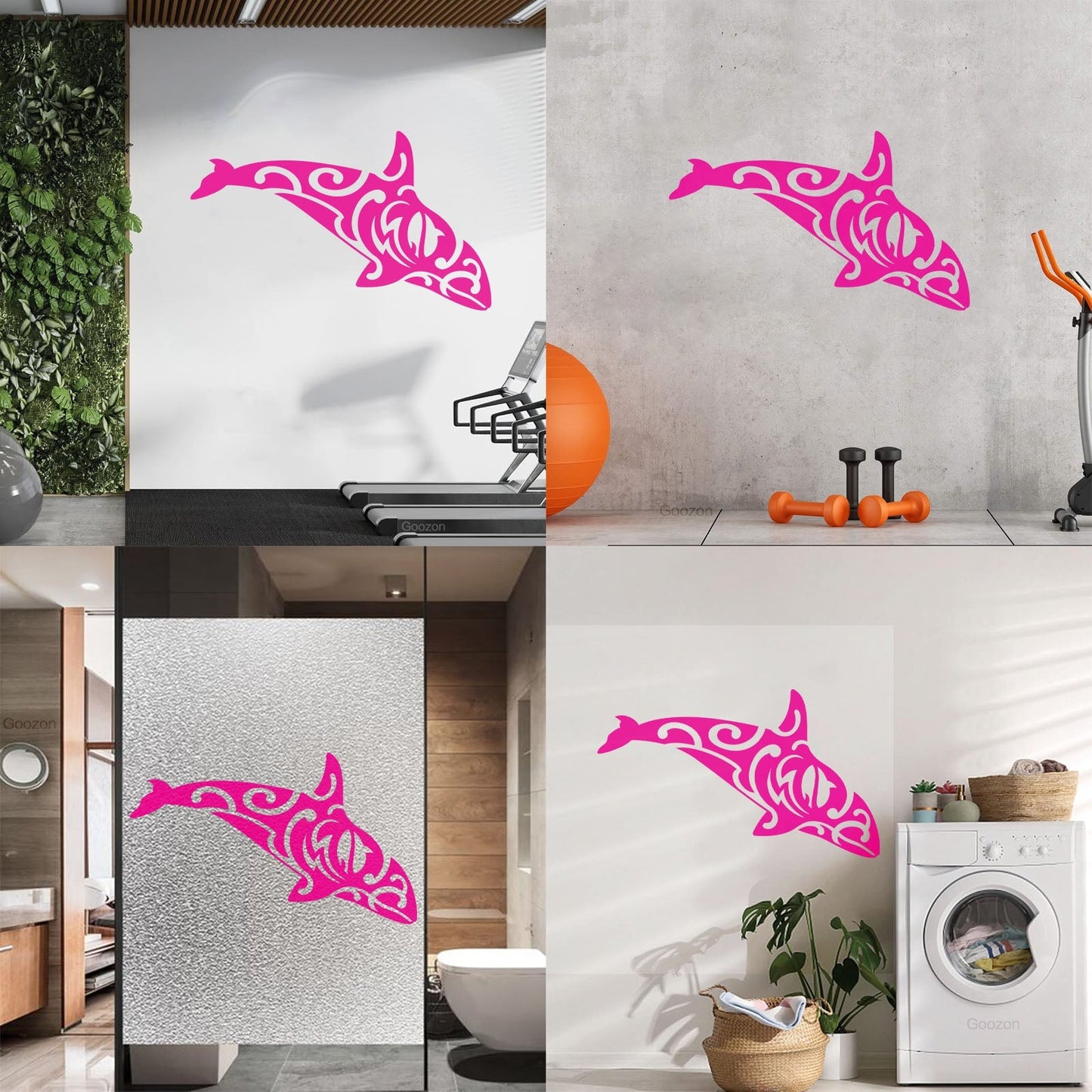 Sea Predator Animal Grampus Tattoo Style Mural And Wall Vinyl Decal Multiple Size Options