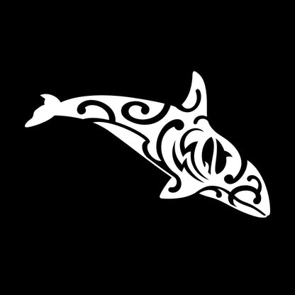 Sea Predator Animal Grampus Tattoo Style Mural And Wall Vinyl Decal Multiple Size Options