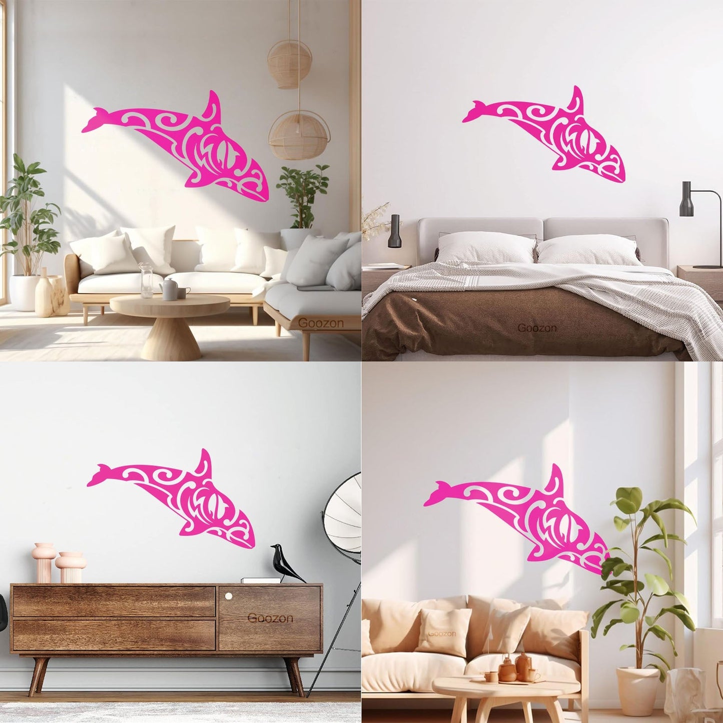 Sea Predator Animal Grampus Tattoo Style Mural And Wall Vinyl Decal Multiple Size Options