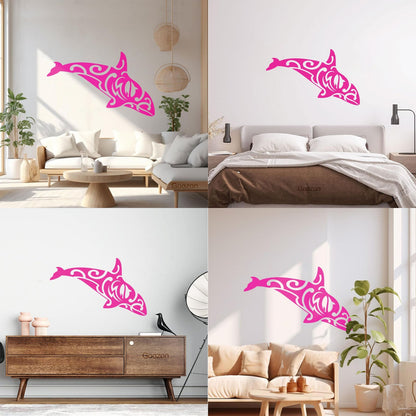Sea Predator Animal Grampus Tattoo Style Mural And Wall Vinyl Decal Multiple Size Options