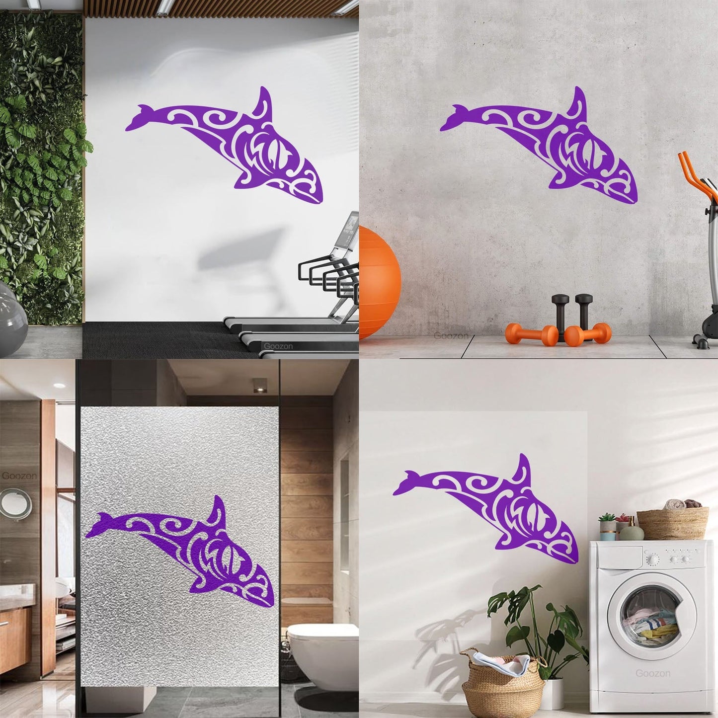 Sea Predator Animal Grampus Tattoo Style Mural And Wall Vinyl Decal Multiple Size Options