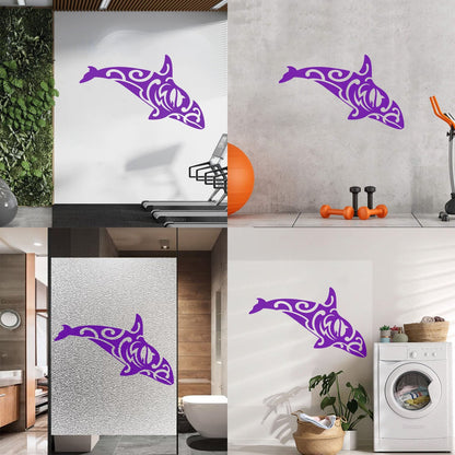Sea Predator Animal Grampus Tattoo Style Mural And Wall Vinyl Decal Multiple Size Options