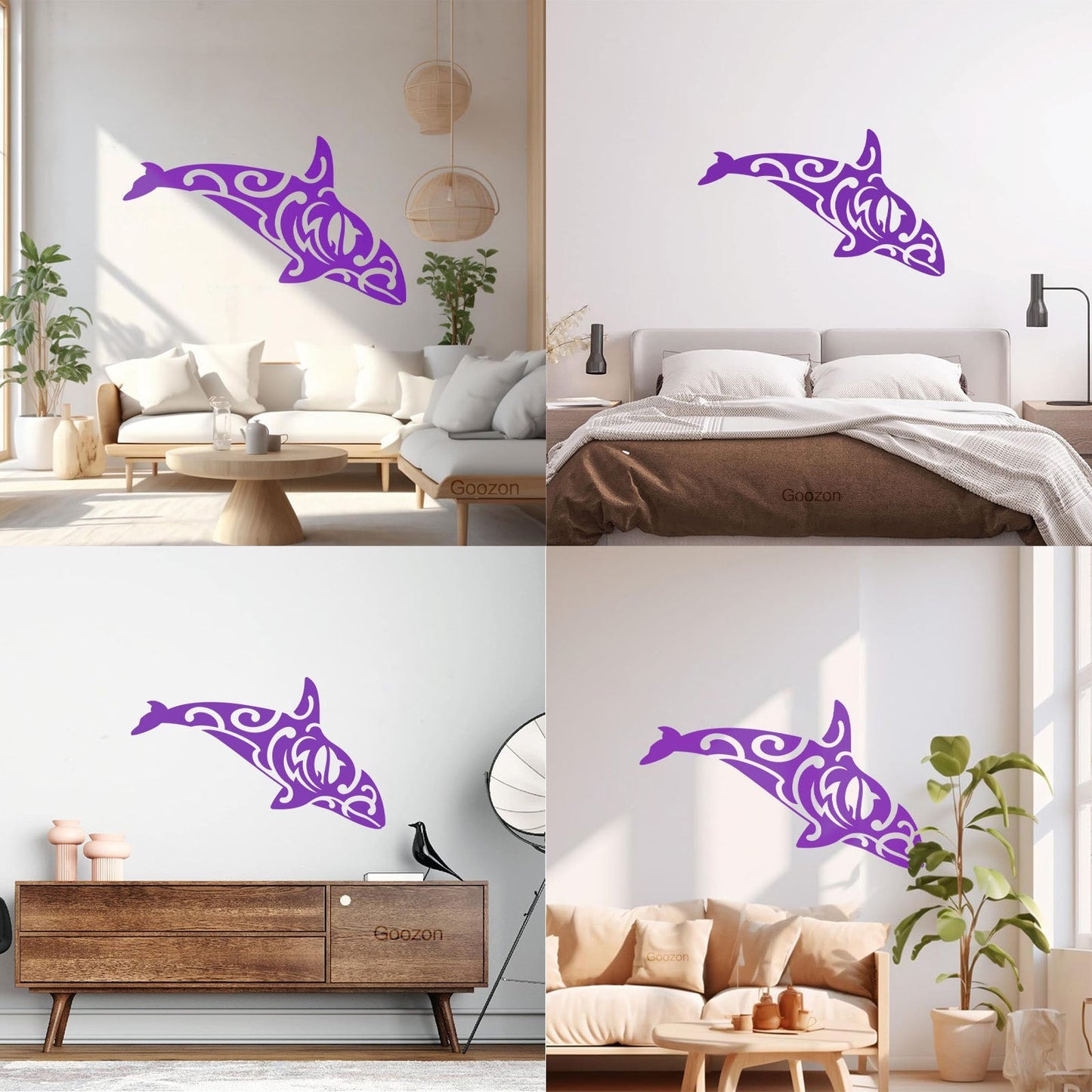 Sea Predator Animal Grampus Tattoo Style Mural And Wall Vinyl Decal Multiple Size Options