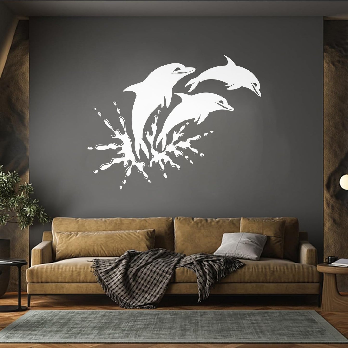Wall Stickers Paster Paper Window Graphics And Dolphins Marine Animals Ocean Waterproof