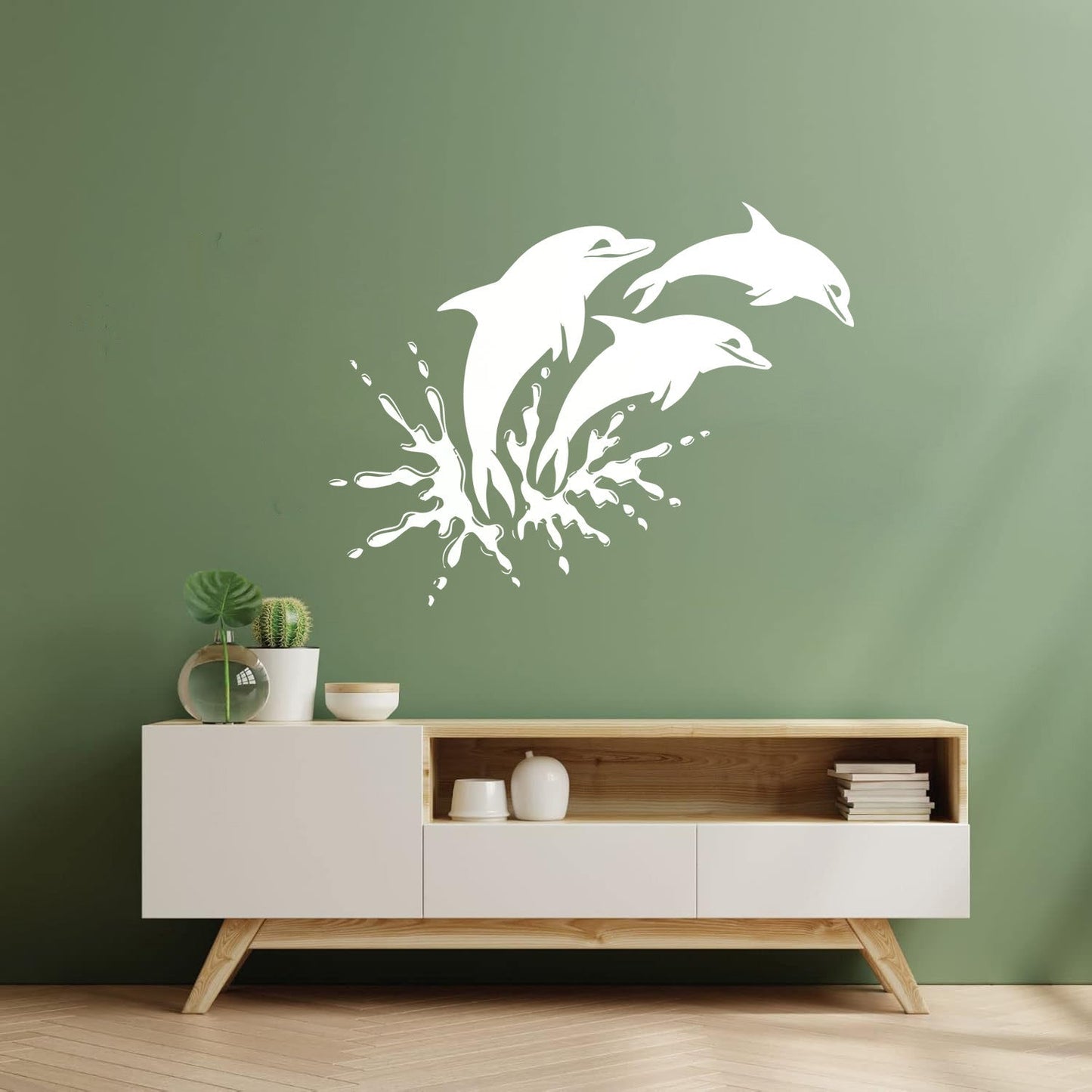 Wall Stickers Paster Paper Window Graphics And Dolphins Marine Animals Ocean Waterproof
