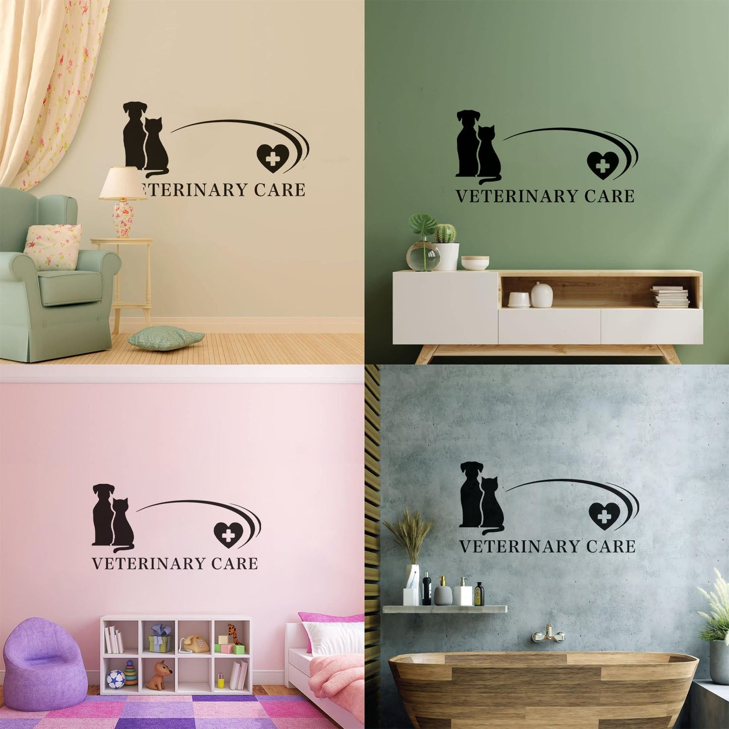 Fine Carving Stickers Business And Vetirenary Care Hospitals Pets Animals Personalized Customization