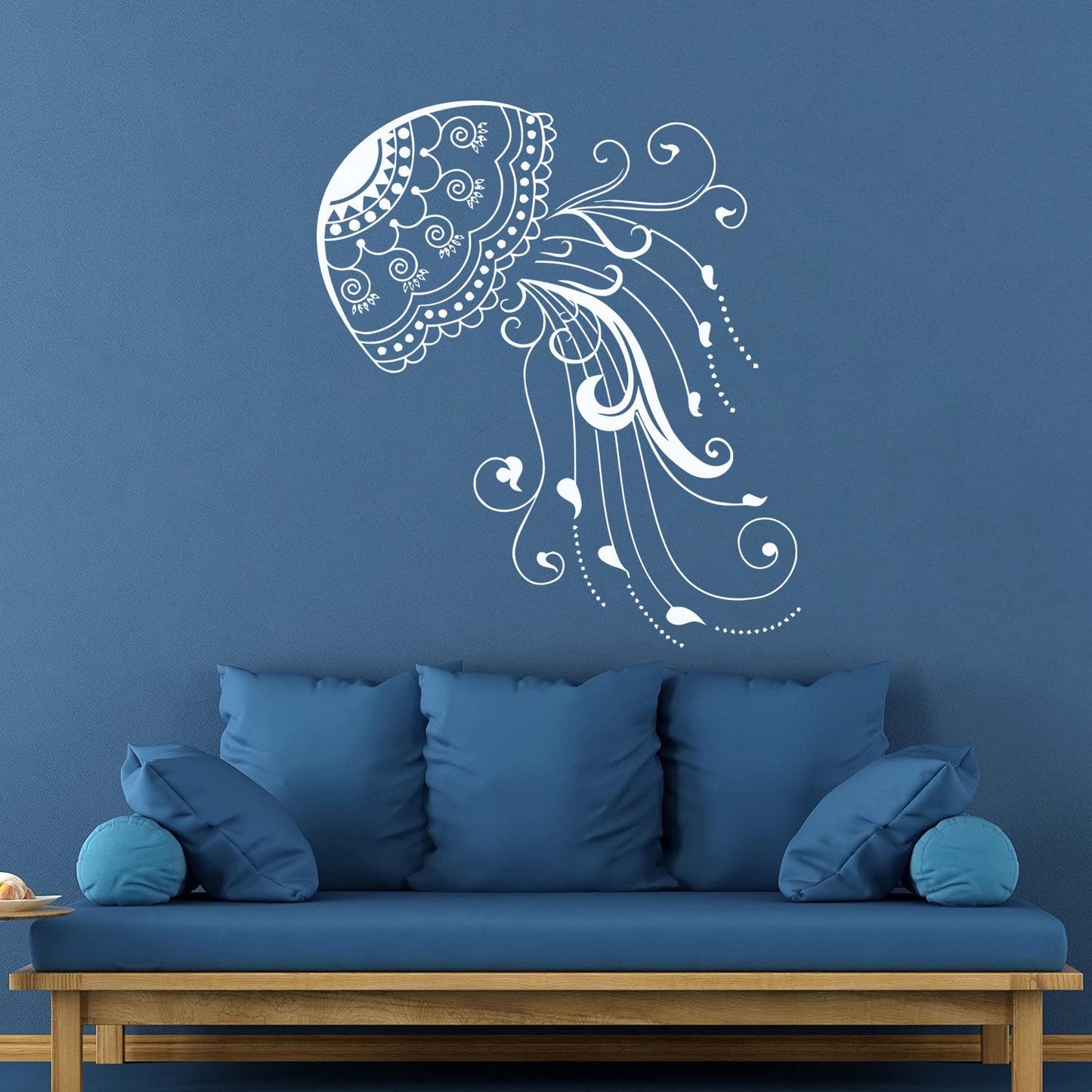 Fine Carving Decals Jellyfish Sea Animal Beach Style Marine Art Decoration