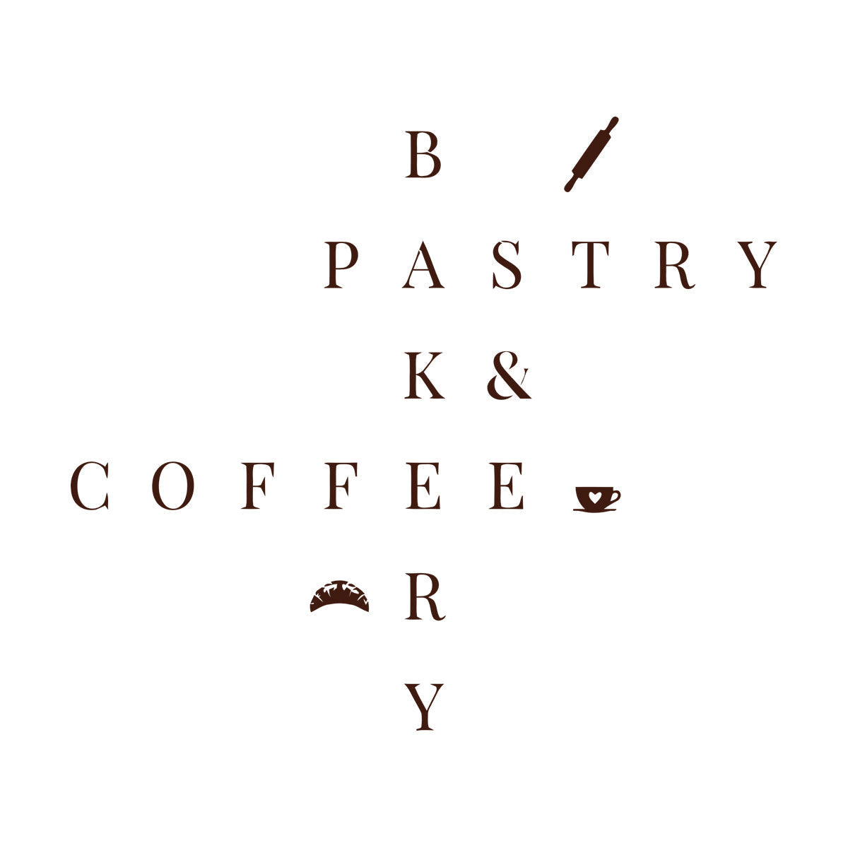 Vinyl Wall Stickers Lettering Kitchen Bakery Pastry Coffee Cafe Rolling Pin Removable Without Leaving Glue