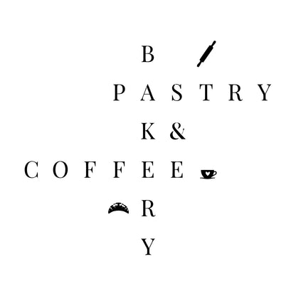 Vinyl Wall Stickers Lettering Kitchen Bakery Pastry Coffee Cafe Rolling Pin Removable Without Leaving Glue