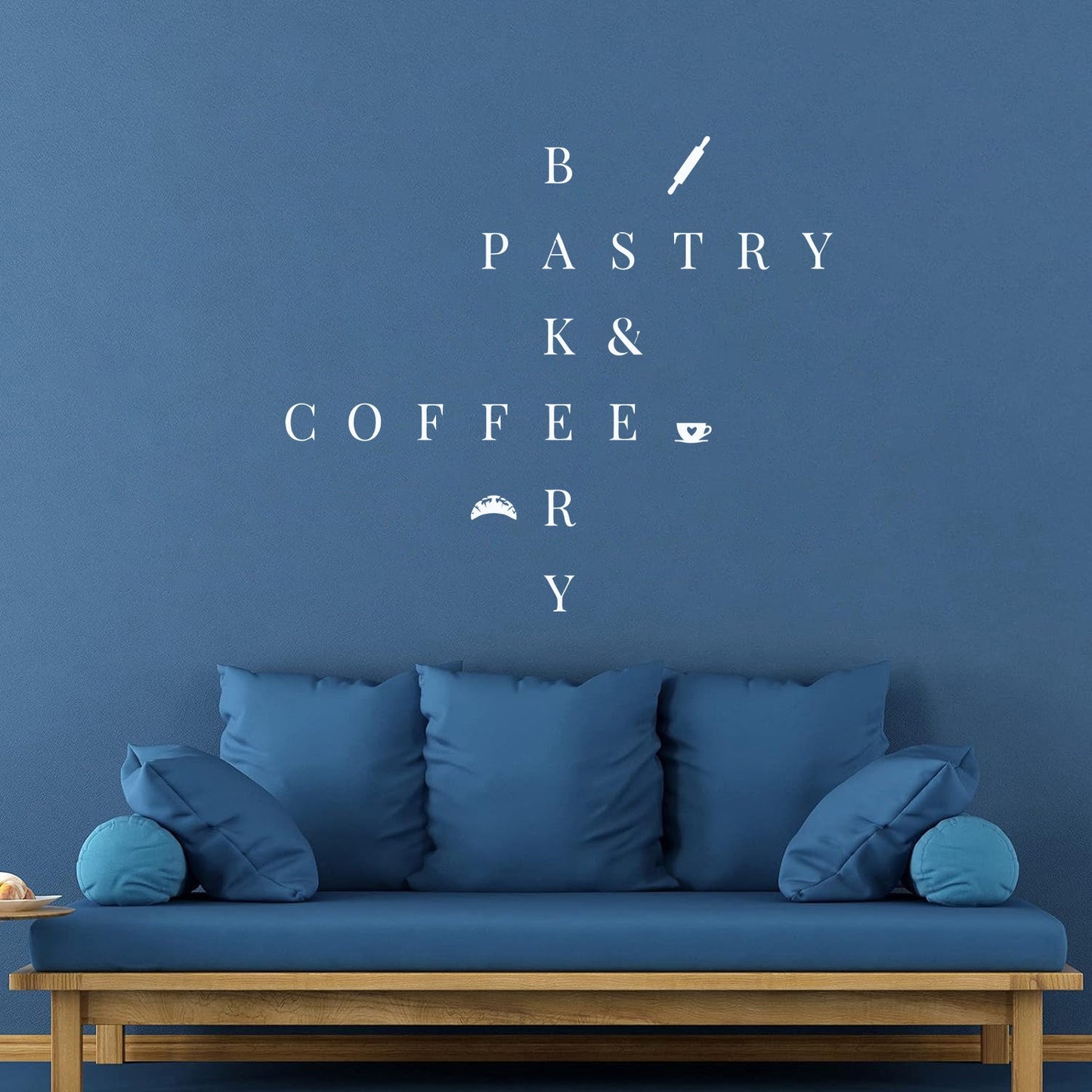 Vinyl Wall Stickers Lettering Kitchen Bakery Pastry Coffee Cafe Rolling Pin Removable Without Leaving Glue