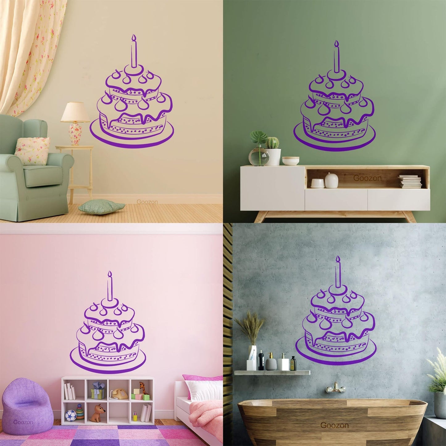 Vinyl Wall Decals Cake Kitchen Pie Confectionery Bakery Bakehouse Do Not Damage The Wall Surface