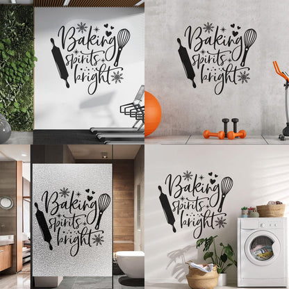 Vinyl Art Sticker Bakehouse Shop Bakery Baking Kitchen Phrase Personalized Customization