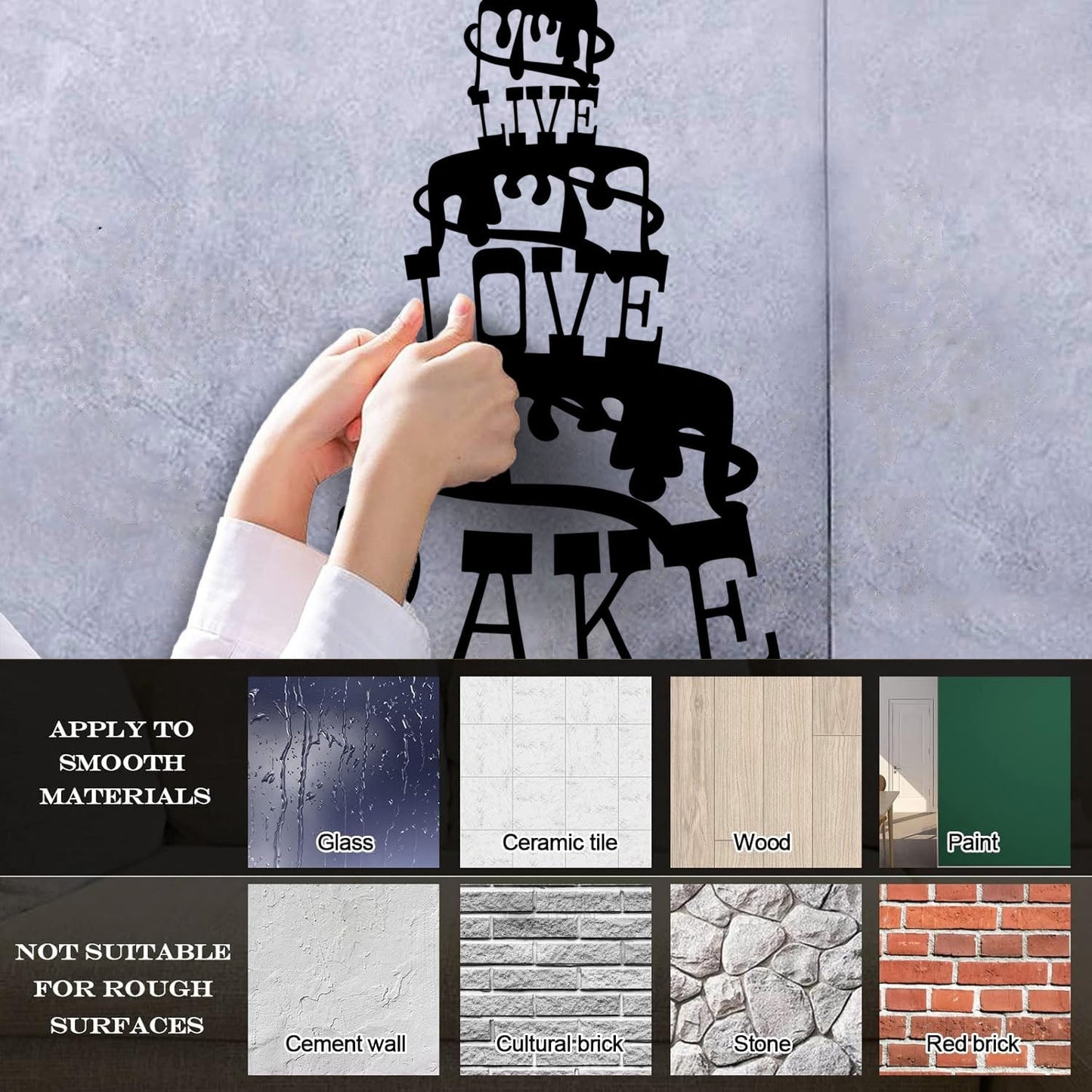 Wall Decals Paster Paper Bakery Bakehouse Quote Logo Cake Window Decals