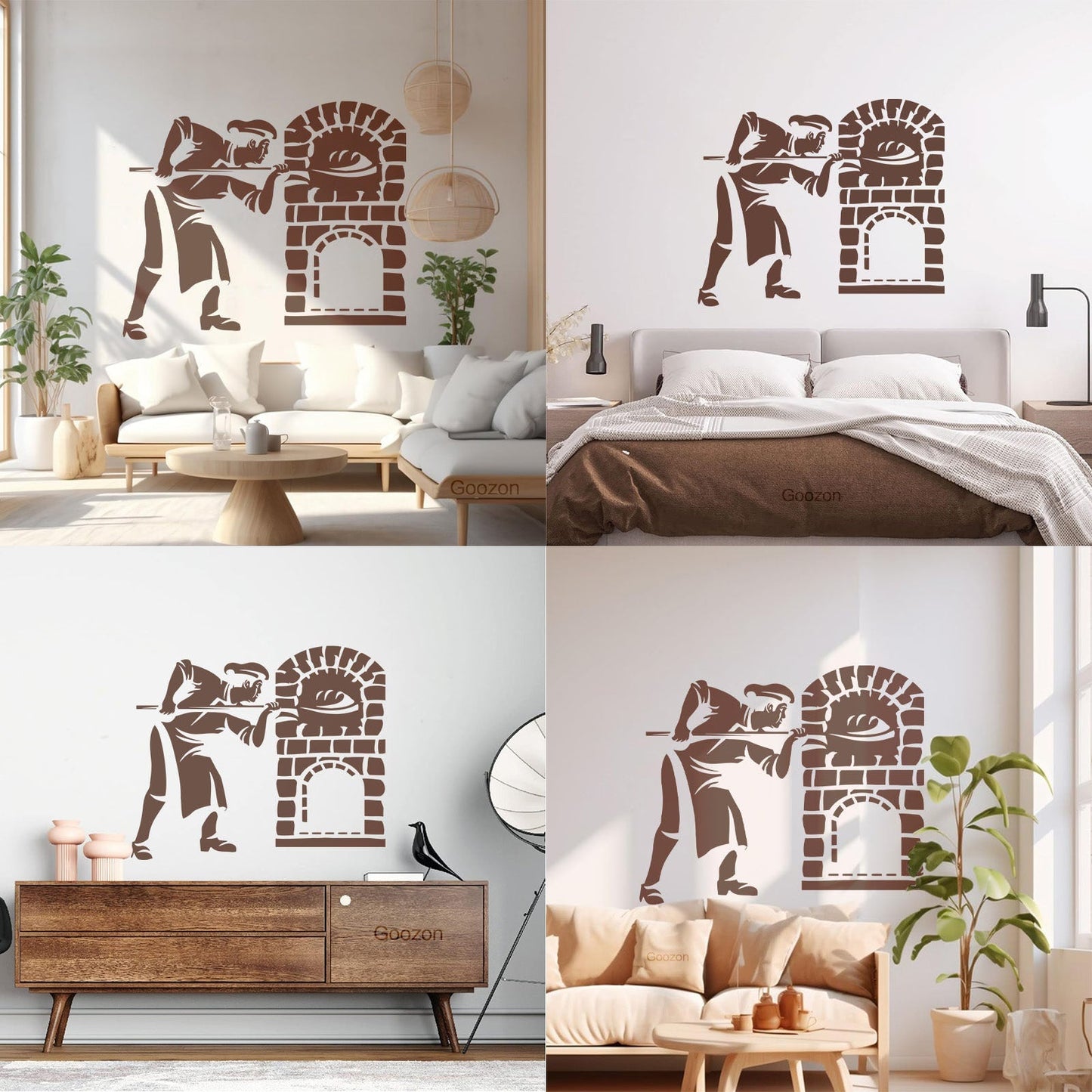 Vinyl Wall Stickers Bakery Bakeshop Kitchen Bakehouse Oven Glass Stickers