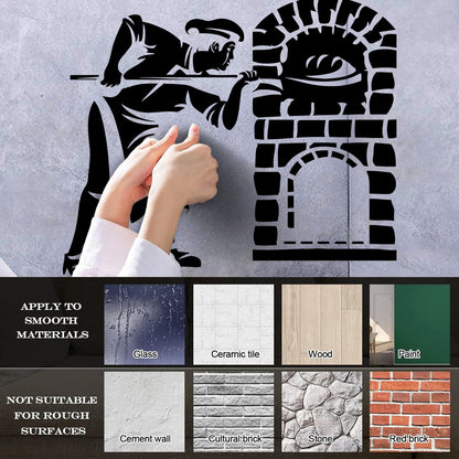 Vinyl Wall Stickers Bakery Bakeshop Kitchen Bakehouse Oven Glass Stickers