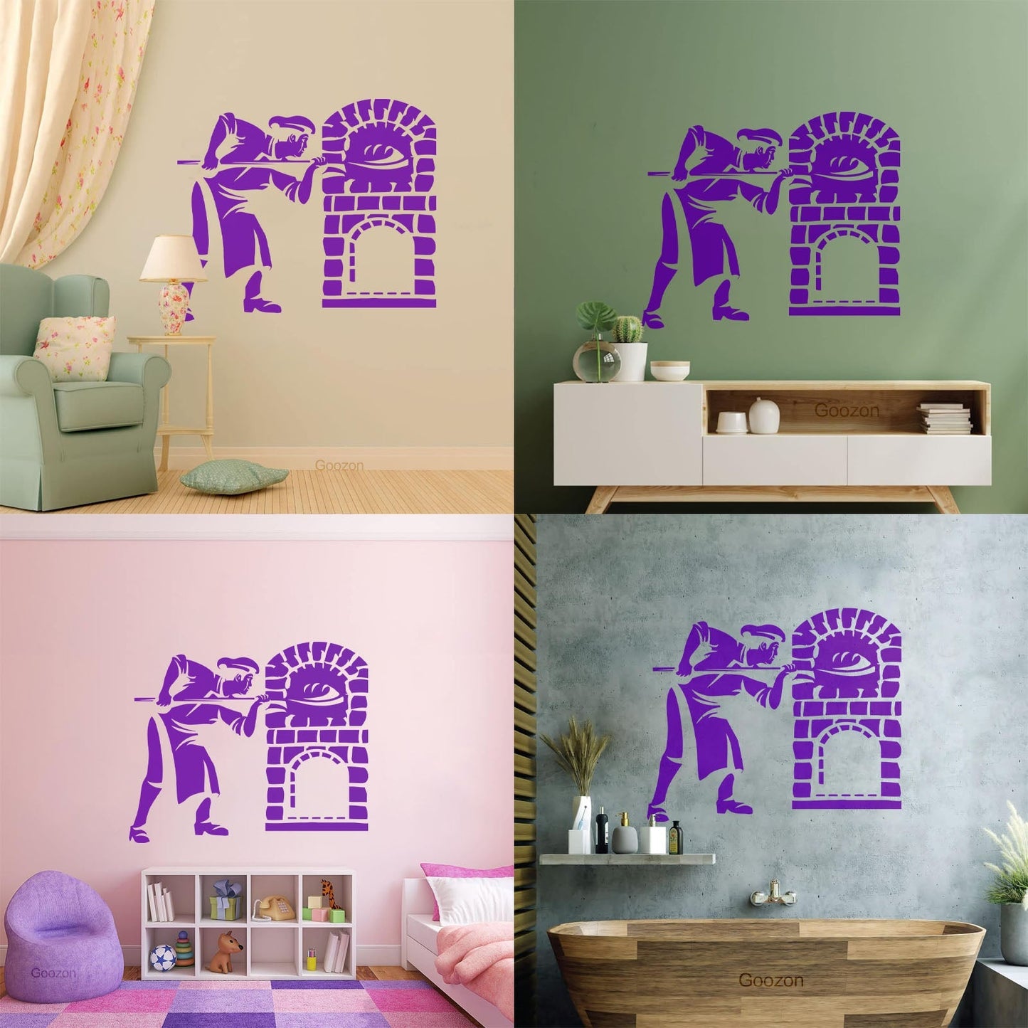 Vinyl Wall Stickers Bakery Bakeshop Kitchen Bakehouse Oven Glass Stickers