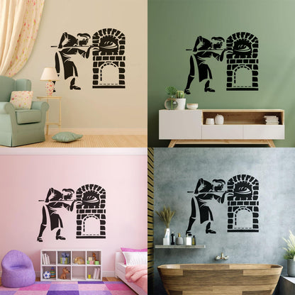Vinyl Wall Stickers Bakery Bakeshop Kitchen Bakehouse Oven Glass Stickers