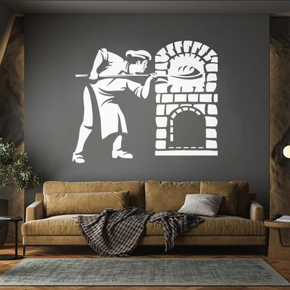 Vinyl Wall Stickers Bakery Bakeshop Kitchen Bakehouse Oven Glass Stickers