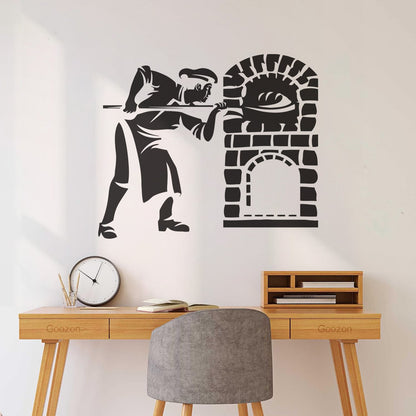 Vinyl Wall Stickers Bakery Bakeshop Kitchen Bakehouse Oven Glass Stickers