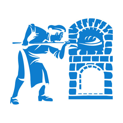 Vinyl Wall Stickers Bakery Bakeshop Kitchen Bakehouse Oven Glass Stickers