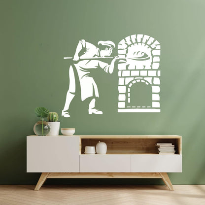 Vinyl Wall Stickers Bakery Bakeshop Kitchen Bakehouse Oven Glass Stickers