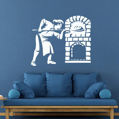 Vinyl Wall Stickers Bakery Bakeshop Kitchen Bakehouse Oven Glass Stickers