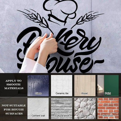 Vinyl Art Sticker Bakery Oven Baking House Products Kitchen Multiple Size Options