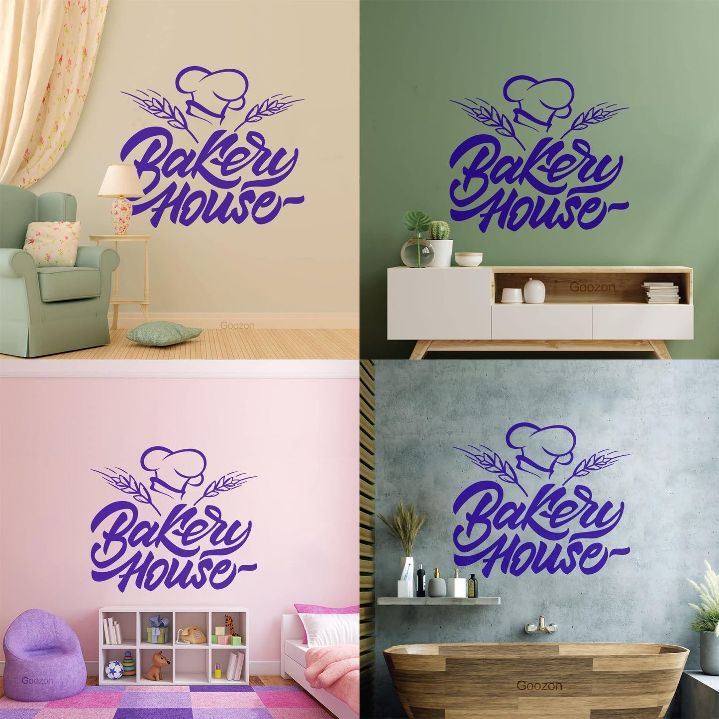 Vinyl Art Sticker Bakery Oven Baking House Products Kitchen Multiple Size Options
