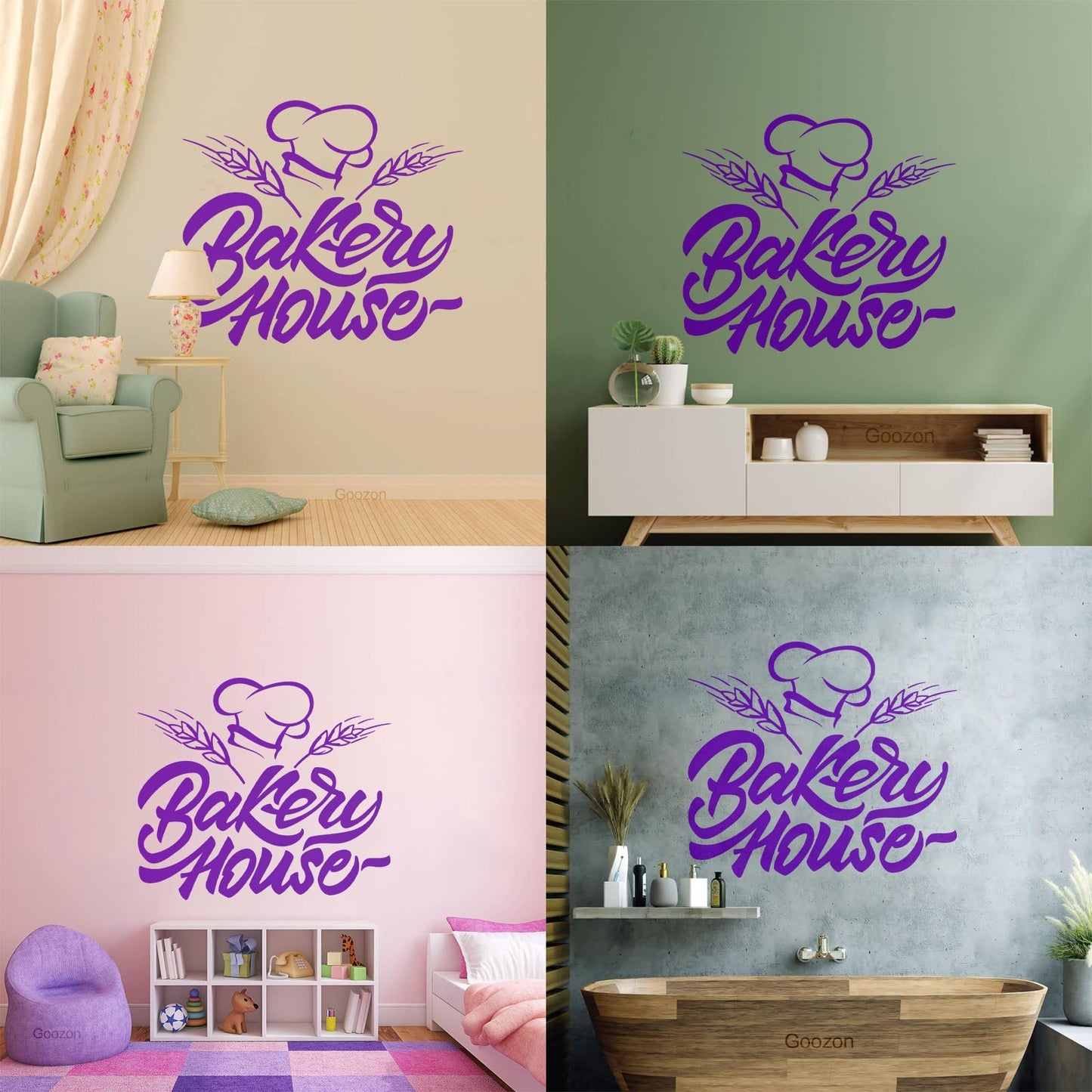Vinyl Art Sticker Bakery Oven Baking House Products Kitchen Multiple Size Options