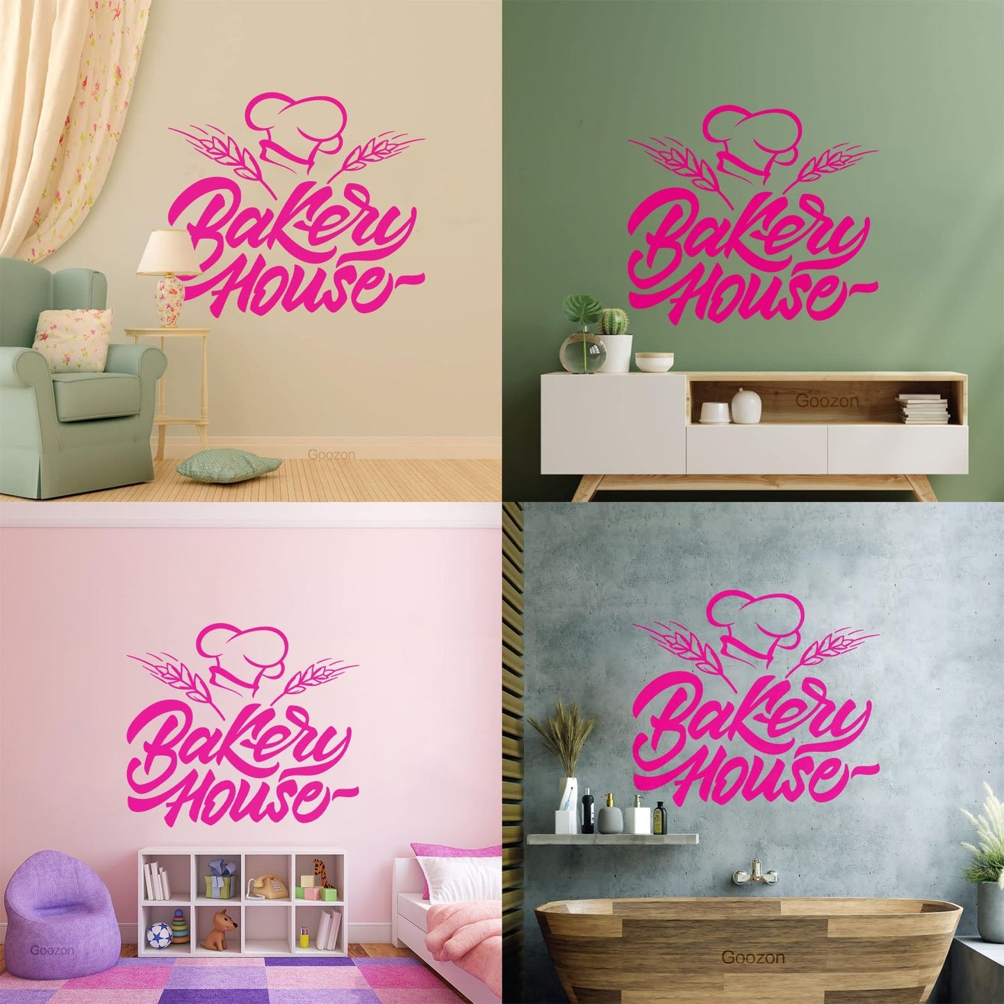 Vinyl Art Sticker Bakery Oven Baking House Products Kitchen Multiple Size Options