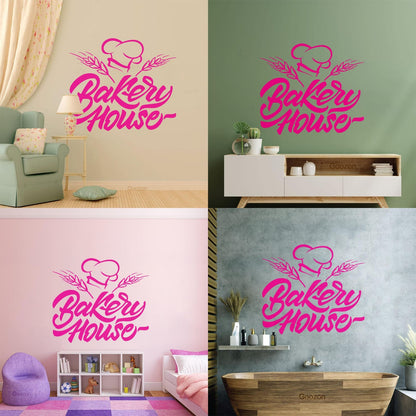 Vinyl Art Sticker Bakery Oven Baking House Products Kitchen Multiple Size Options