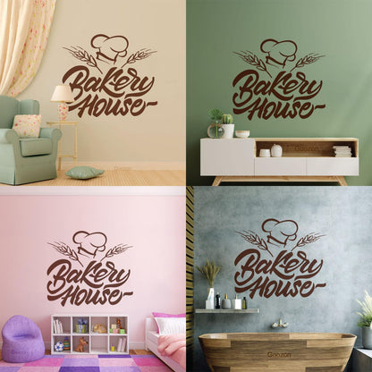 Vinyl Art Sticker Bakery Oven Baking House Products Kitchen Multiple Size Options