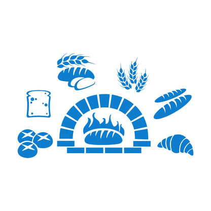 Engraving Stickers Bakery Oven House Fresh Bread Kitchen Waterproof