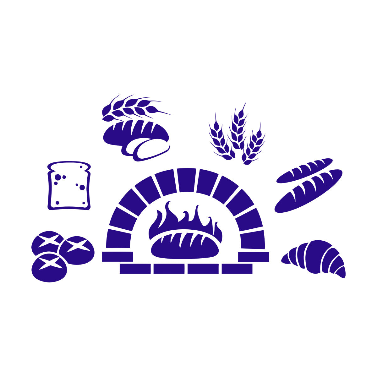 Engraving Stickers Bakery Oven House Fresh Bread Kitchen Waterproof