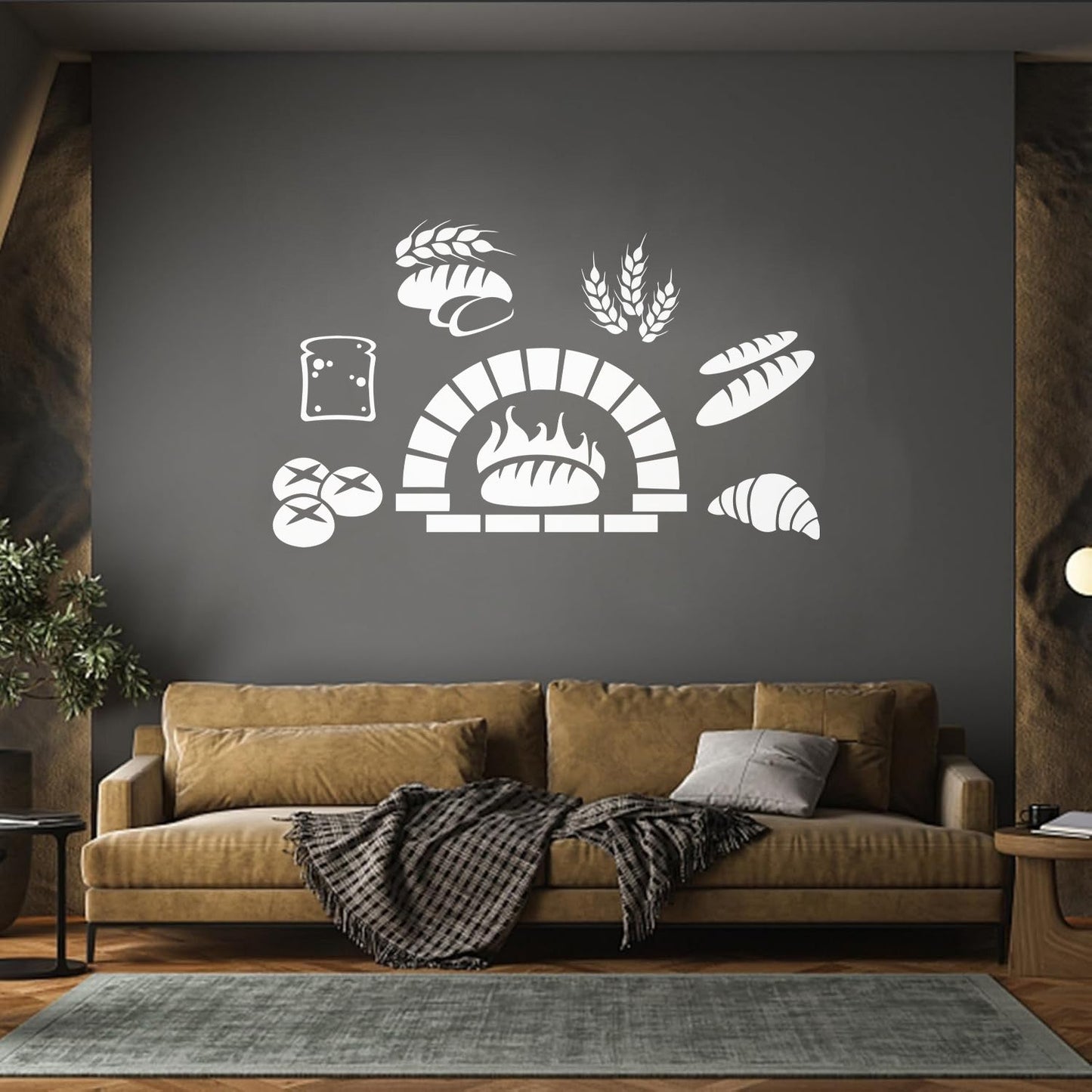 Engraving Stickers Bakery Oven House Fresh Bread Kitchen Waterproof