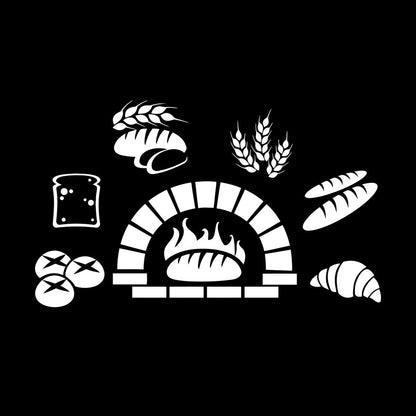 Engraving Stickers Bakery Oven House Fresh Bread Kitchen Waterproof