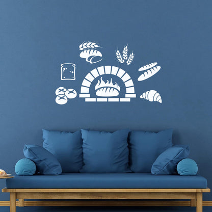 Engraving Stickers Bakery Oven House Fresh Bread Kitchen Waterproof