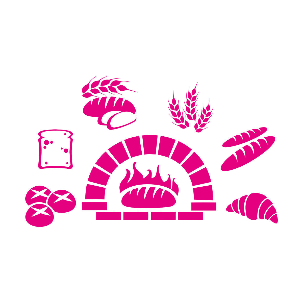 Engraving Stickers Bakery Oven House Fresh Bread Kitchen Waterproof