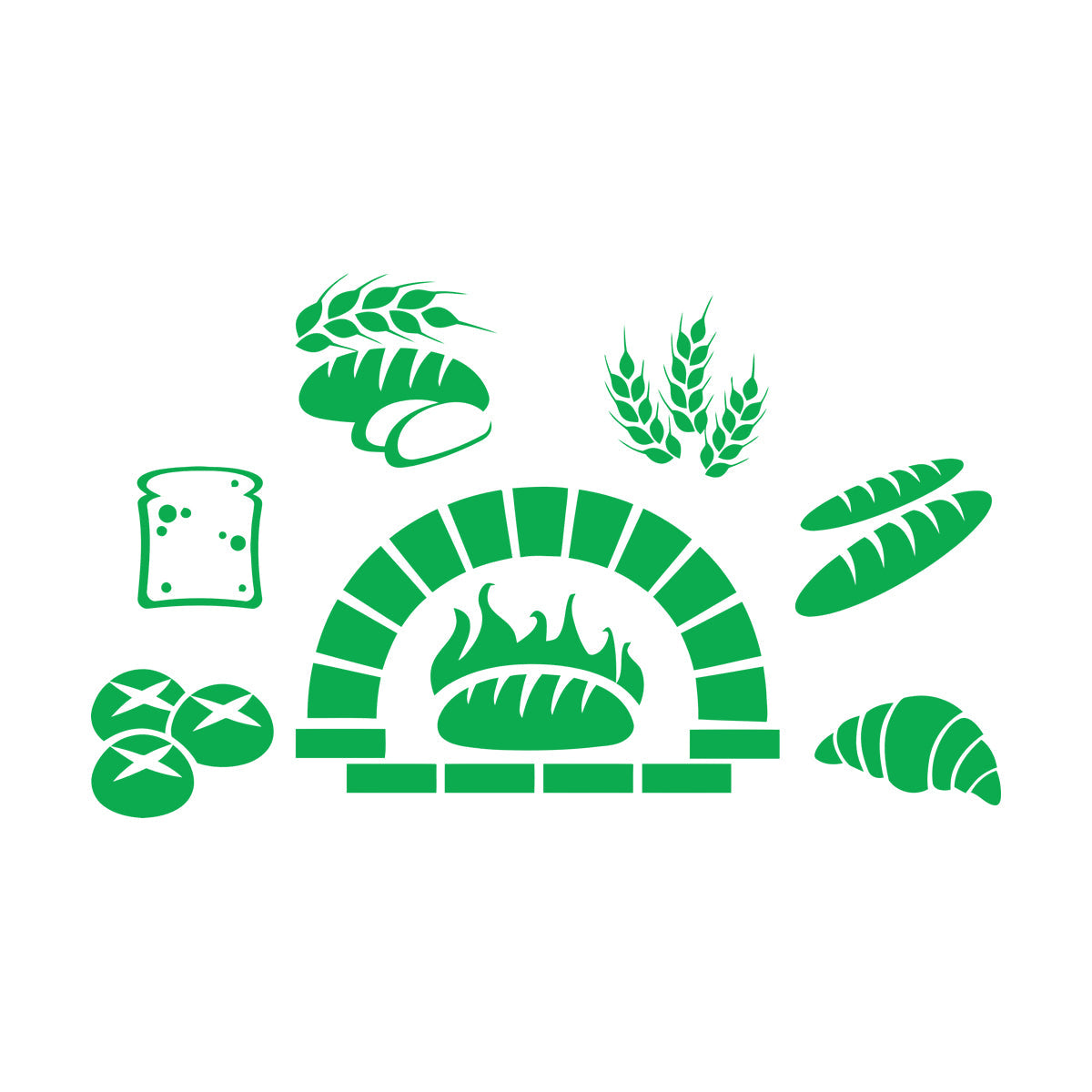 Engraving Stickers Bakery Oven House Fresh Bread Kitchen Waterproof