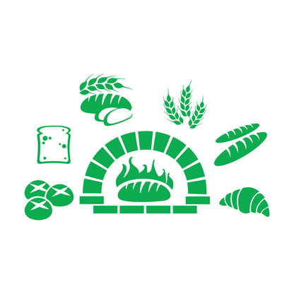 Engraving Stickers Bakery Oven House Fresh Bread Kitchen Waterproof